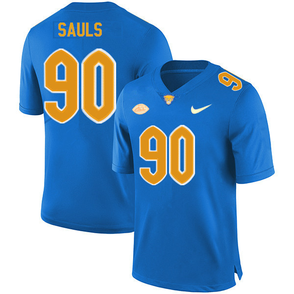 Men #90 Ben Sauls Pitt Panthers College Football Jerseys Sale-Royal